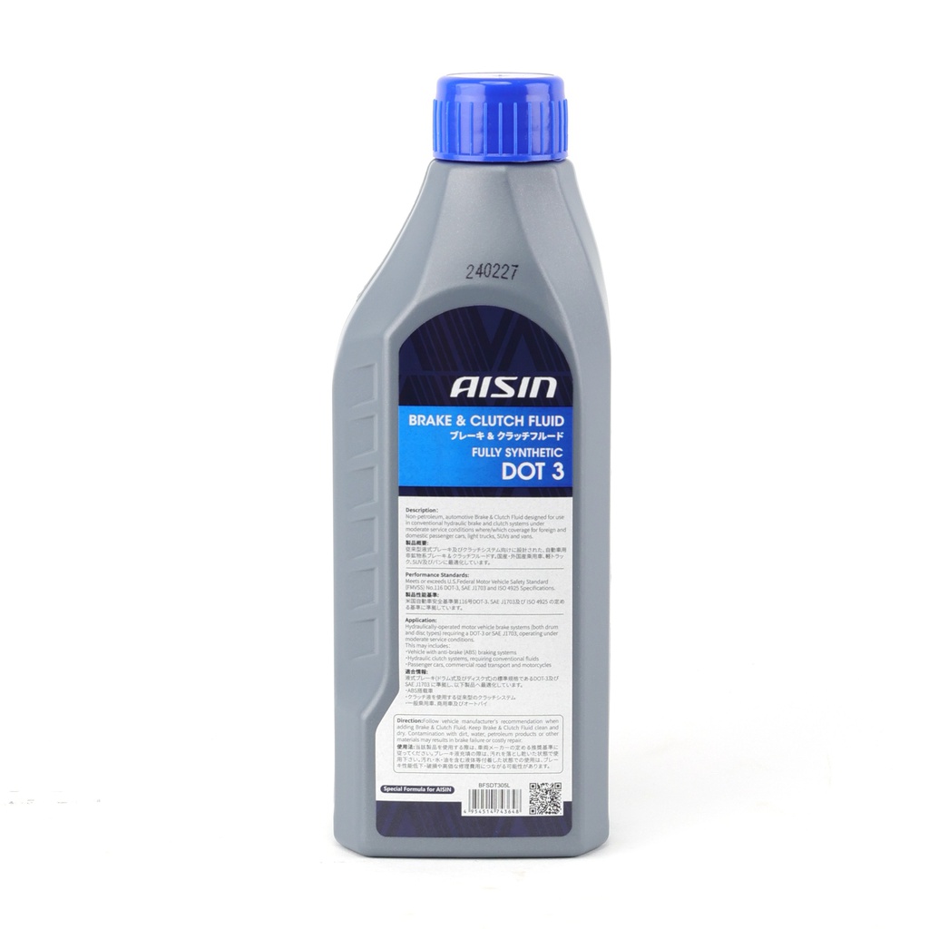 Dầu thắng Aisin DOT 3 0.5 Lít BFSDT305L