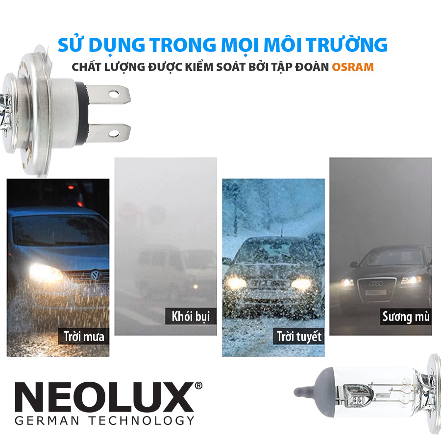 Bóng Halogen Tăng Sáng 150% H7 12V 55W N499EL1-2SCB Hiệu Neolux