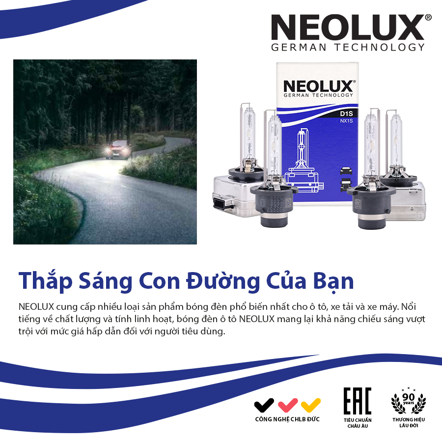 Bóng Xenon D4S 35W P32D-5 4X1 NX4S Hiệu Neolux 4300K / 3200lm  NX4S Hiệu NEOLUX