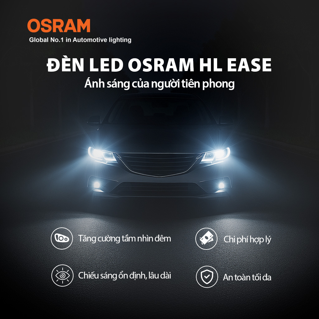 Bóng Led Grass H4 F6204CW 12V 27/27W 6000K 2 bóng/hộp Hiệu Osram