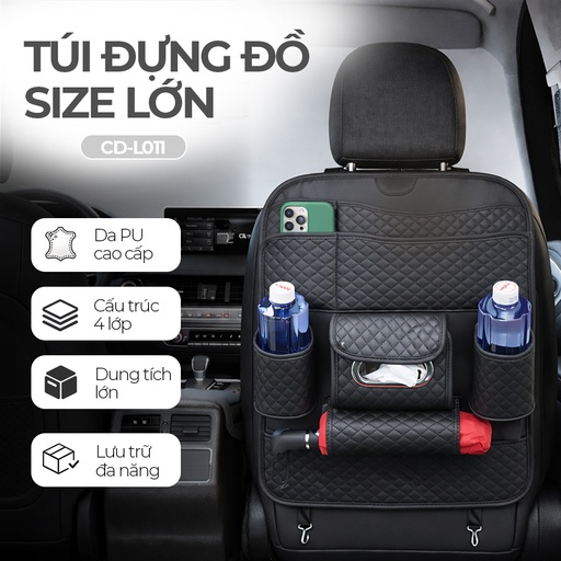 [TDBOL011D] CIND CD-L011 (Đen) Túi đựng đồ size lớn